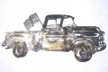 metal art design idea with truck