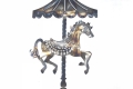 metal art design idea with carousel horse
