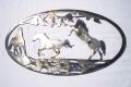 metal art design idea with horses